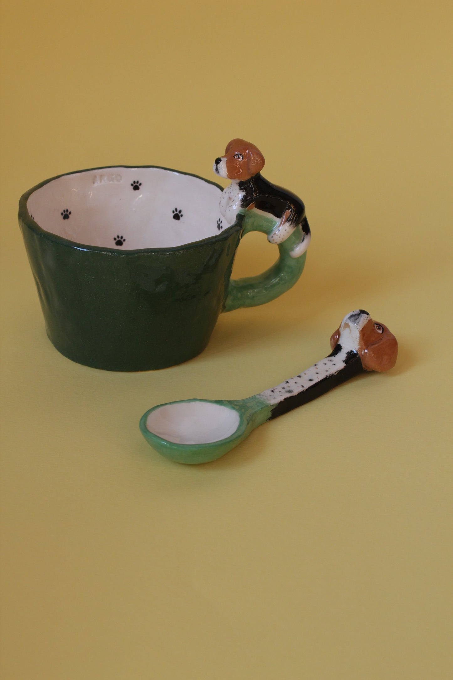 Set tazza + cucchiaio con animale