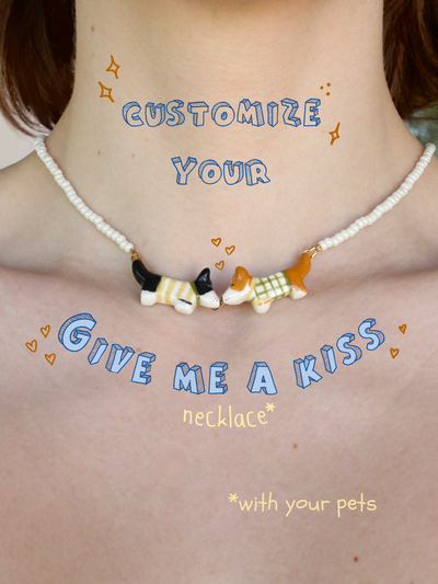 Collana "Give me a kiss" - PERSONALIZZABILE