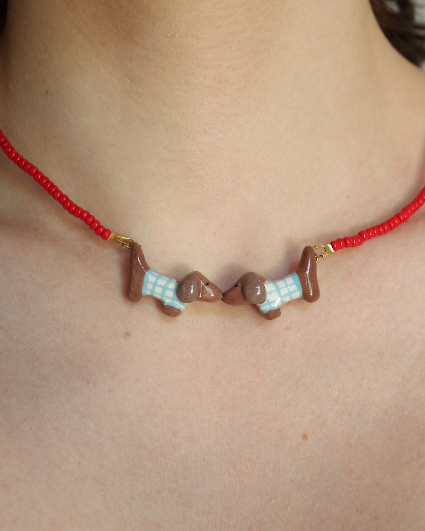 "Give me a kiss" necklace