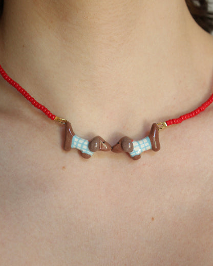 "Give me a kiss" necklace