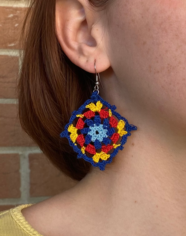 Orecchino multicolor pendente