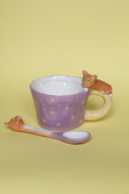 Set tazza + cucchiaio con animale