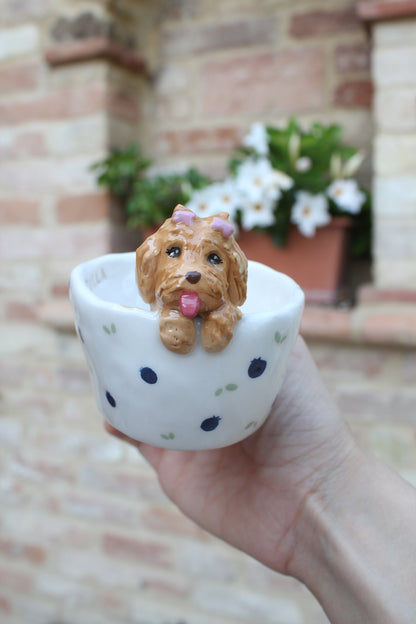 Tazzina da caffè con animale