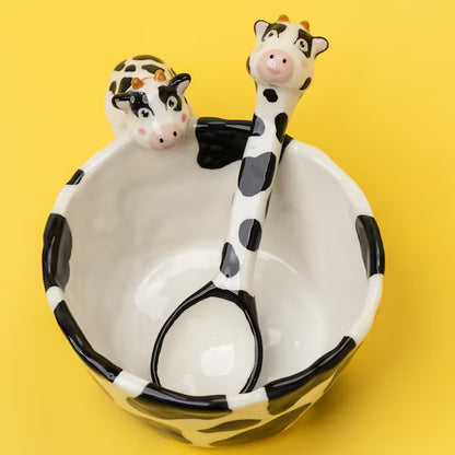Set tazza + cucchiaio con animale